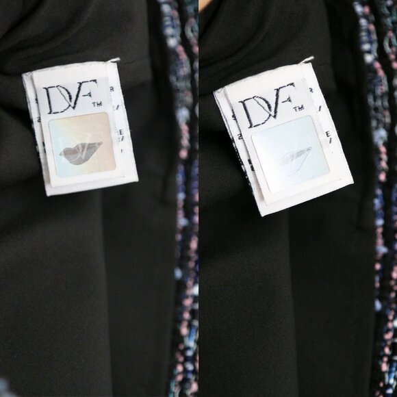 Diane Von Furstenberg DVF Austyn Black Indigo Camellia Tweed Faux Wrap Skirt 2 - Picture 9 of 16